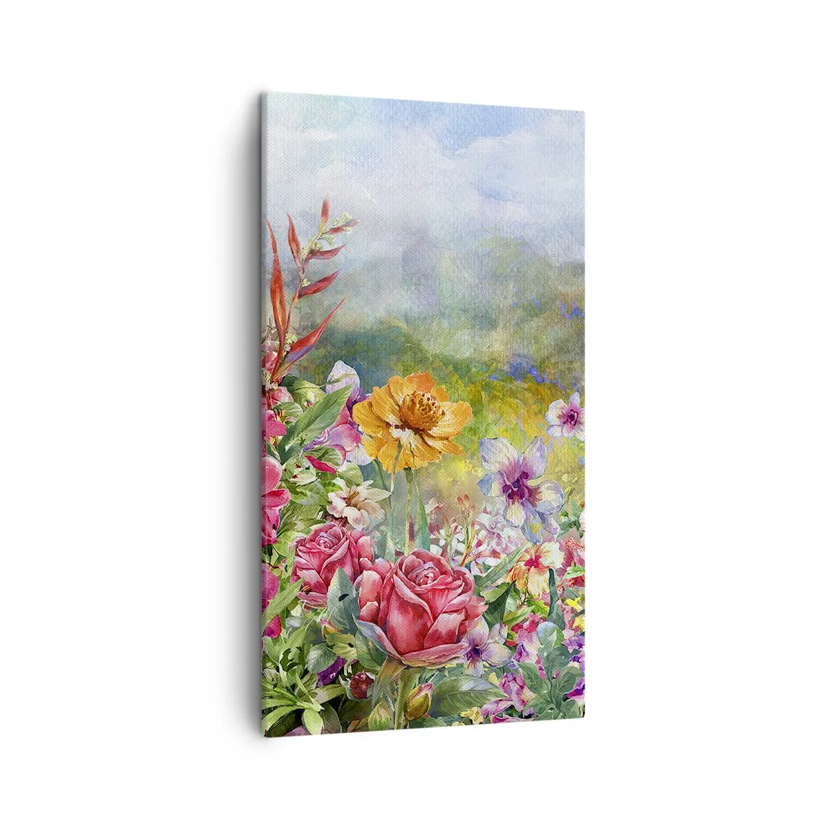 Quadro em tela - O jardim que enlouqueceu - 45x80 cm