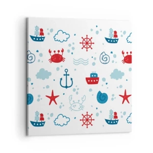 Quadro em tela - Conto de fadas do mar - 60x60 cm