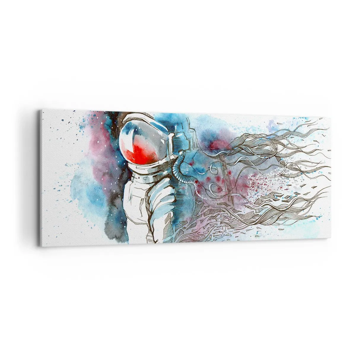 Quadro em tela - Sozinho com o espaço - 120x50 cm