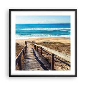 Pôster com moldura preta - Corra! - 50x50 cm