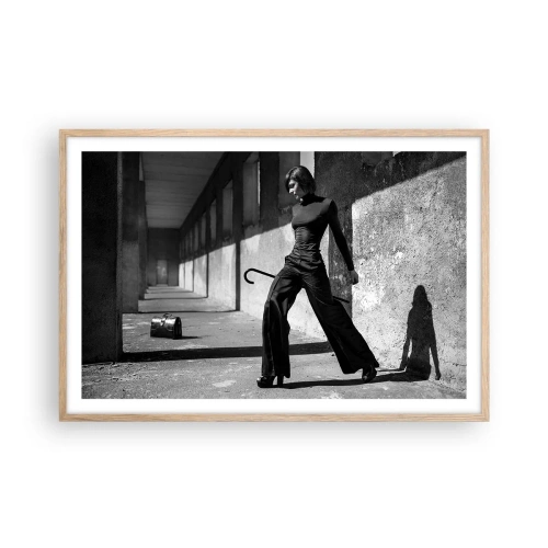 Pôster com moldura de carvalho claro - Elegância urbana - 91x61 cm
