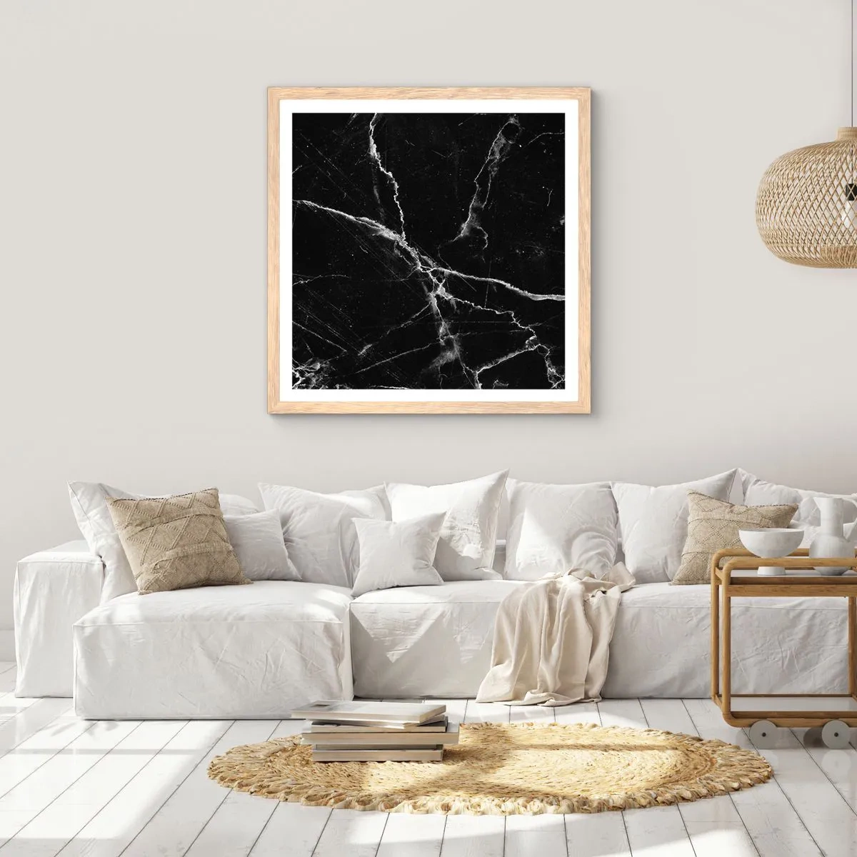 Pôster com moldura de carvalho claro - A vida secreta da pedra - 60x60 cm