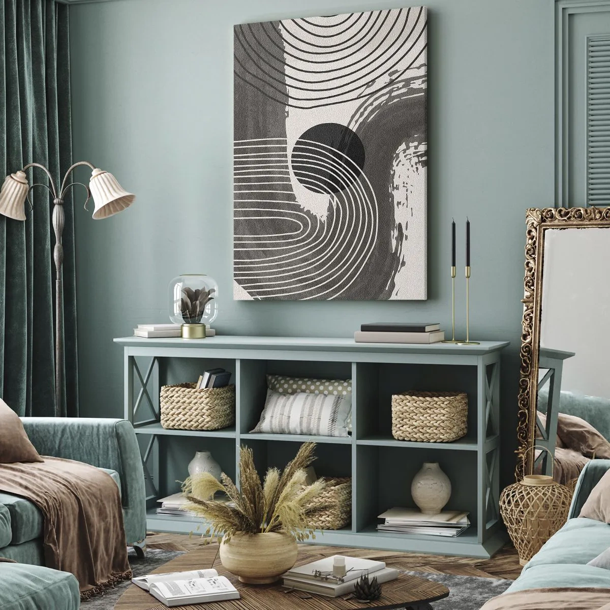 Quadro em tela - O oval vence - 45x80 cm