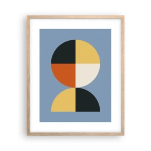 Pôster com moldura de carvalho claro - Verja e conte - 40x50 cm