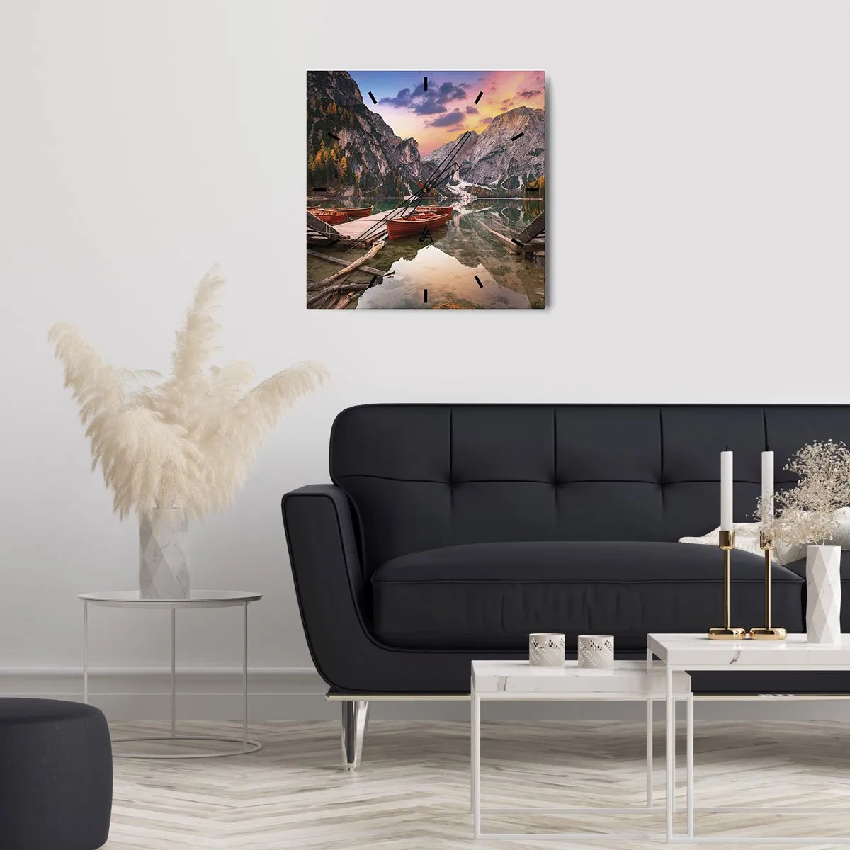 Relógio de parede - Relógio em vidro - A promessa do dia - 30x30 cm