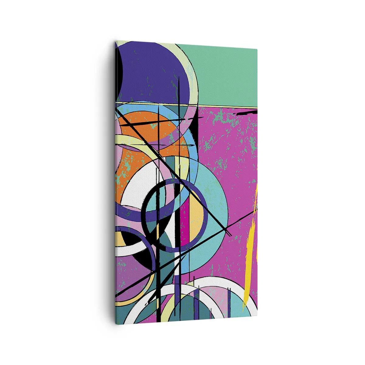 Quadro em tela - Círculo entre círculos - 45x80 cm