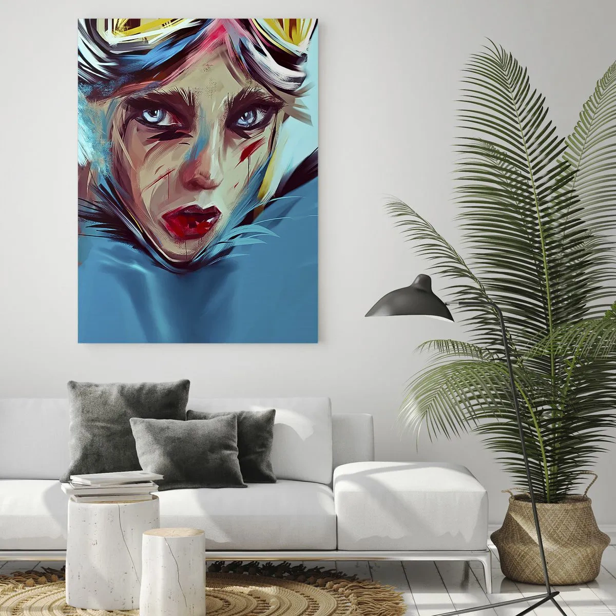 Quadro em vidro - A guerreira das estradas - 80x120 cm