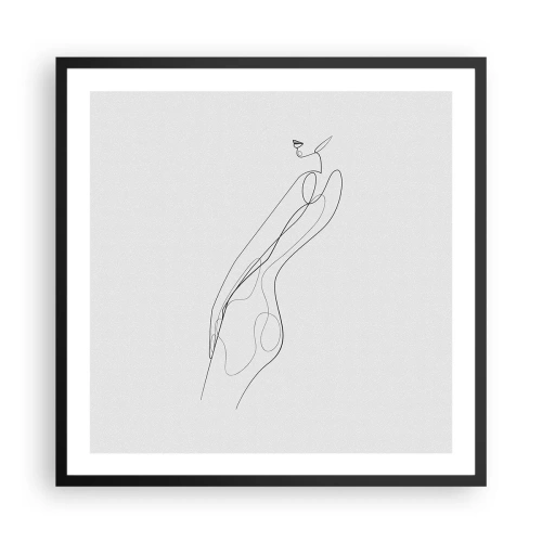 Pôster com moldura preta - Apenas uma promessa - 60x60 cm