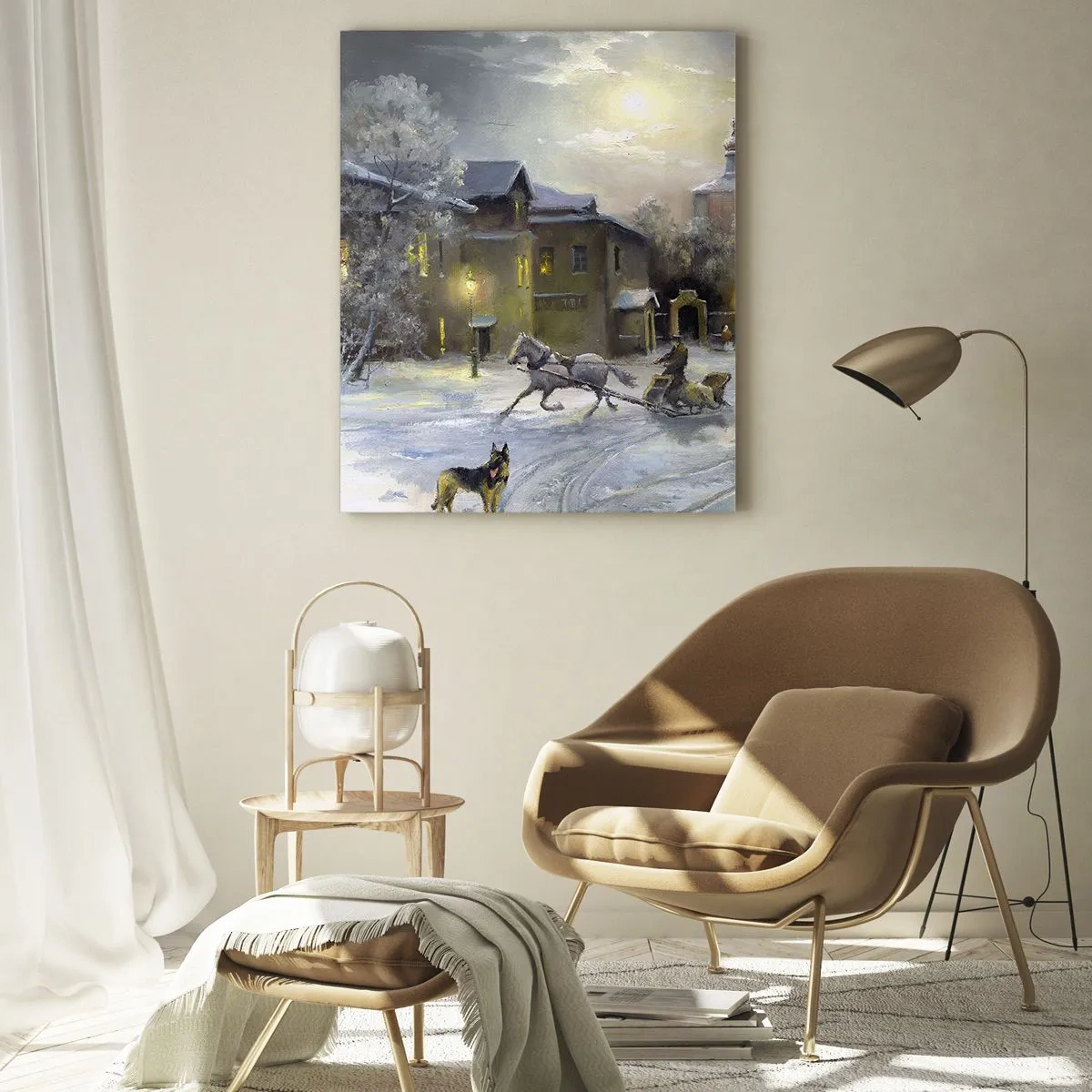 Quadro em vidro - A magia do inverno russo - 50x70 cm