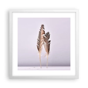 Pôster em moldura branca - Contra o nada - 40x40 cm