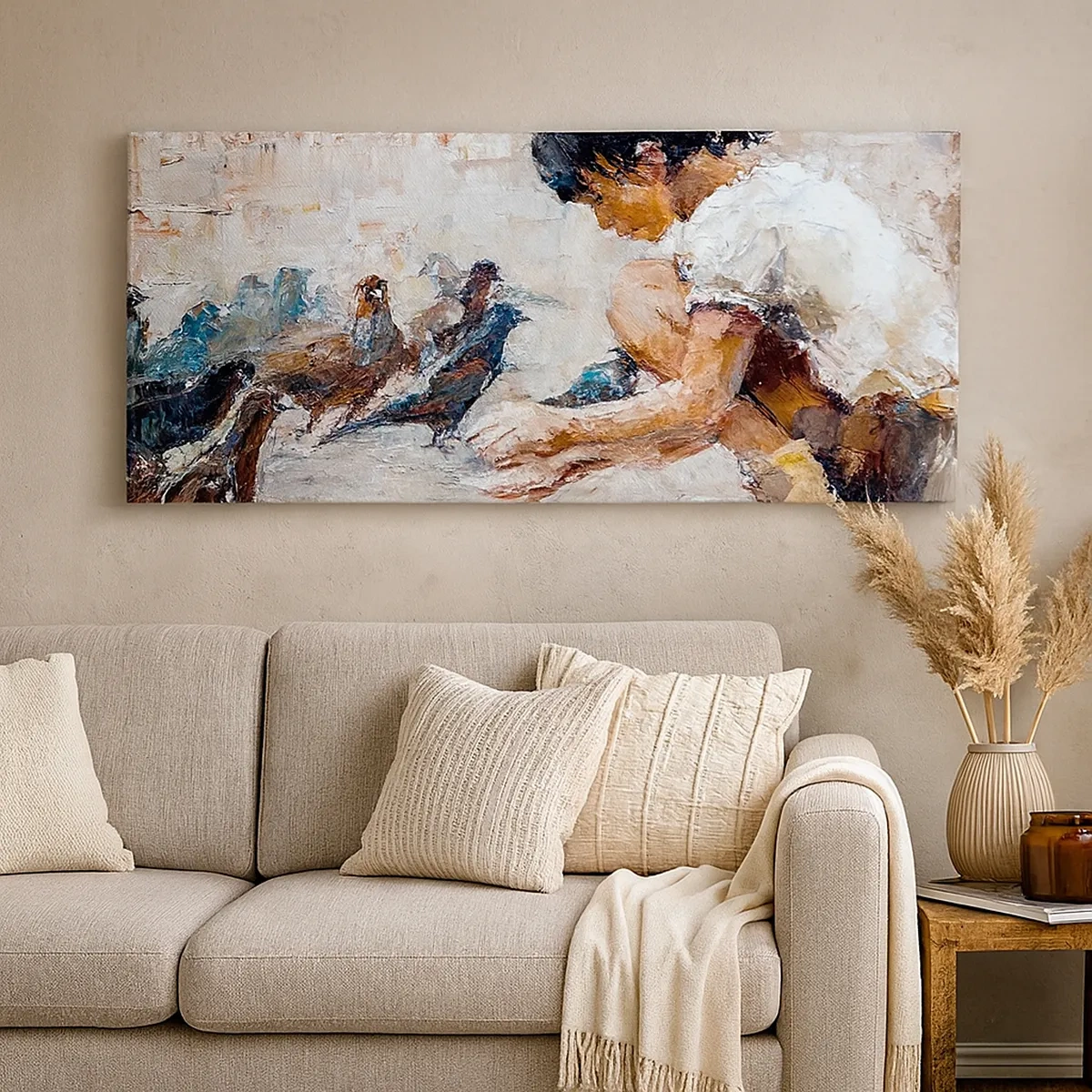 Quadro em tela - Pequenos e queridos - 30x30 cm