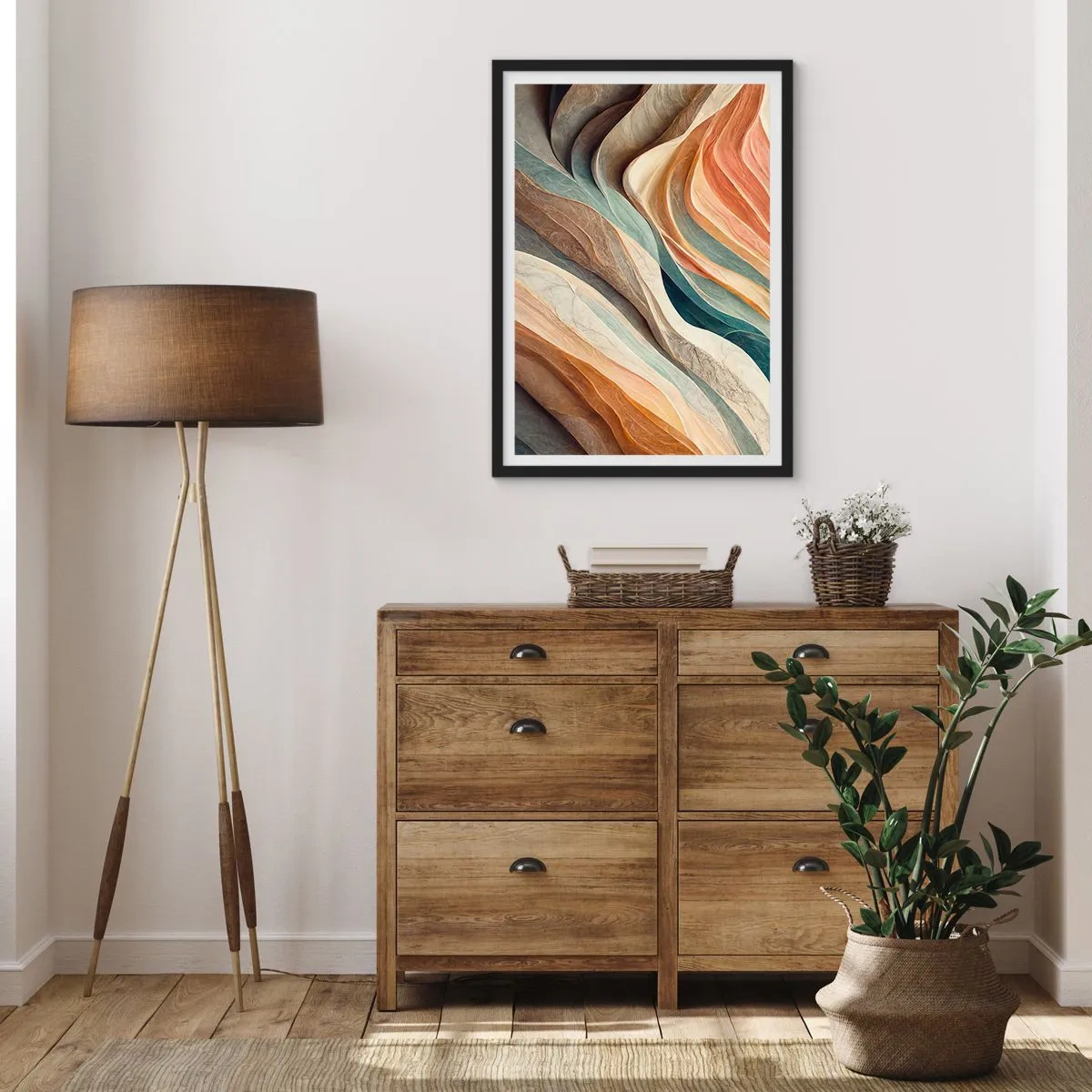 Pôster com moldura preta - O momento antes da mudança - 70x100 cm