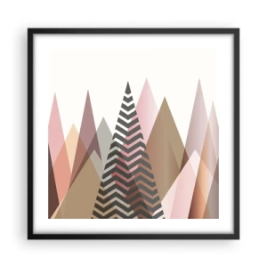 Pôster com moldura preta - Vista piramidal - 50x50 cm