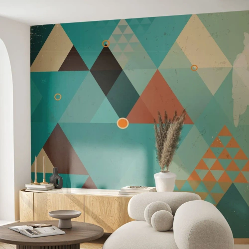 Papel de Parede Autocolante Deluxe Sticker - A unidade de muitos, os muitos da unidade - Abstração, Pedaço, Padrão Moderno - 200x140 cm