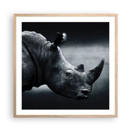 Pôster com moldura de carvalho claro - Perfil direito - 60x60 cm