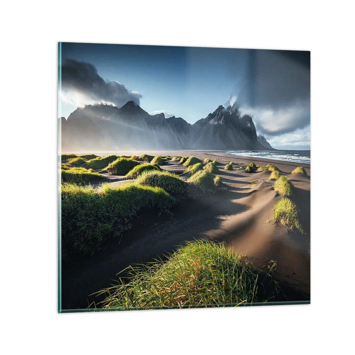 Quadro em vidro - Harmonia dos elementos da natureza - 40x40 cm