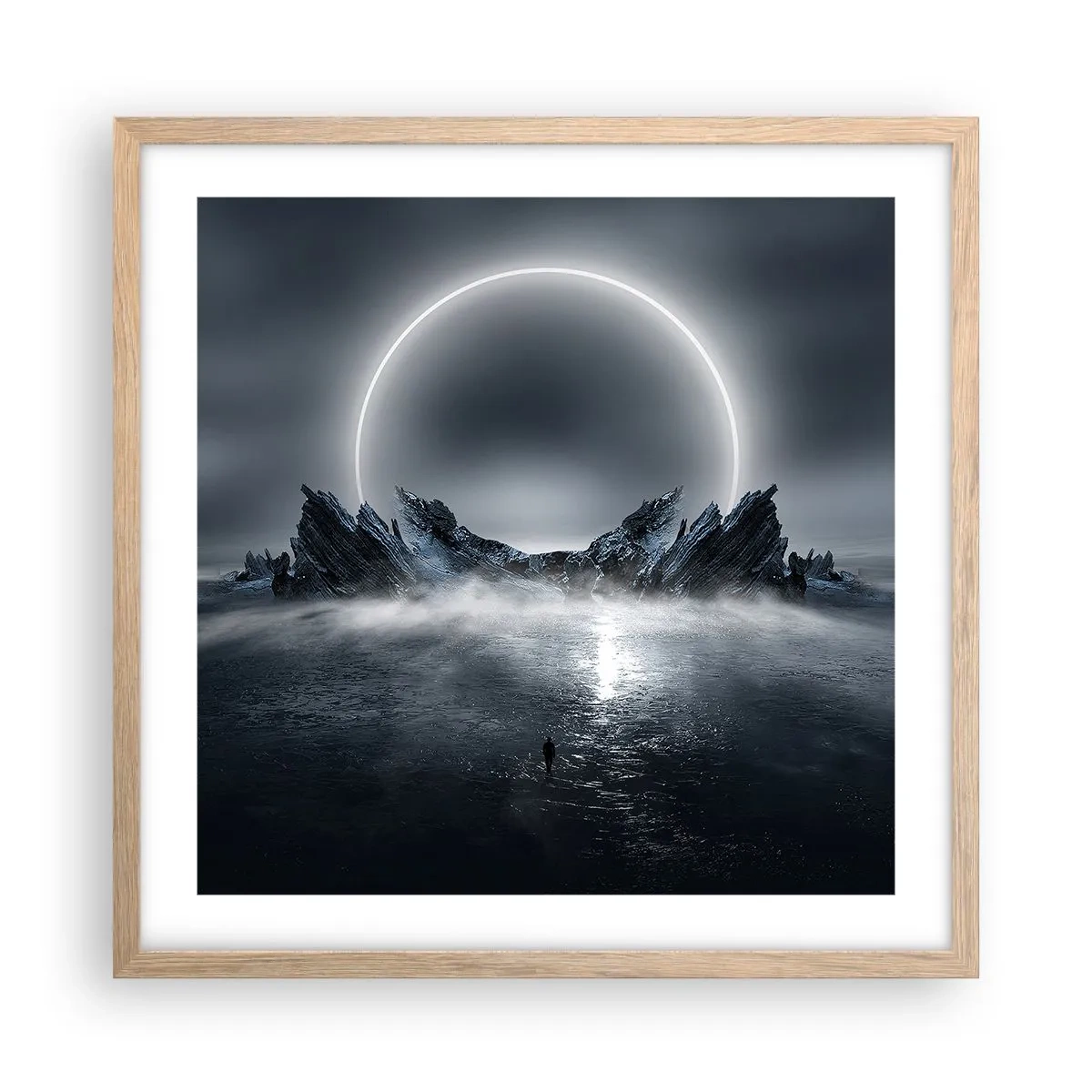 Pôster com moldura de carvalho claro - O fim da história - 50x50 cm