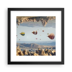 Pôster com moldura preta - Tudo é possível aqui - 30x30 cm