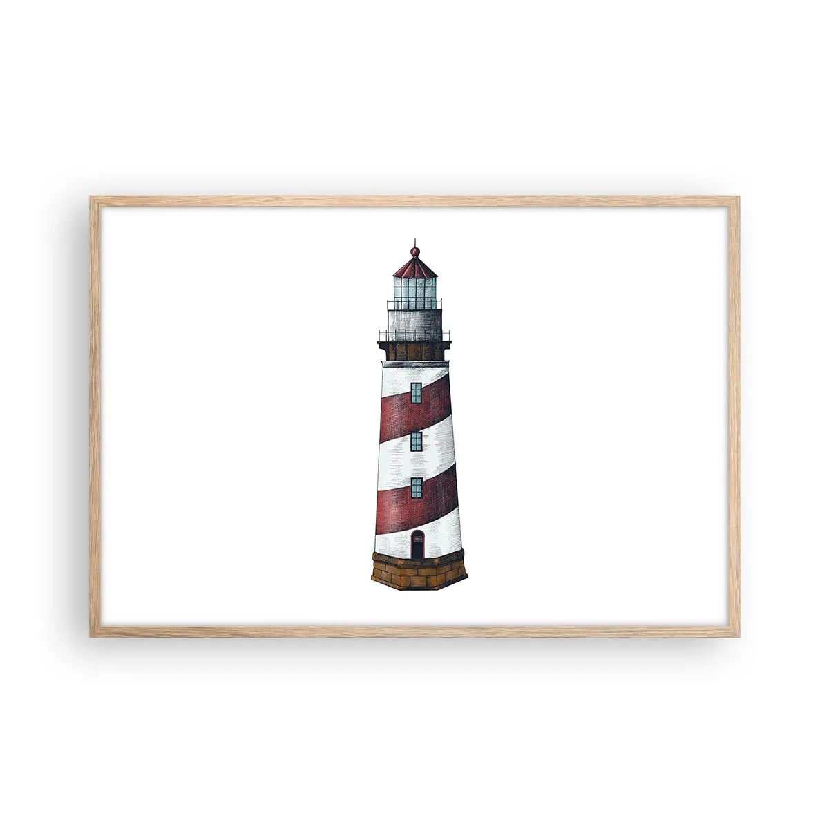 Pôster com moldura de carvalho claro - Sempre em guarda - 91x61 cm