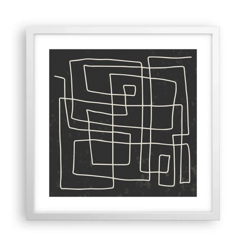 Pôster em moldura branca - Não é tão simples - 40x40 cm