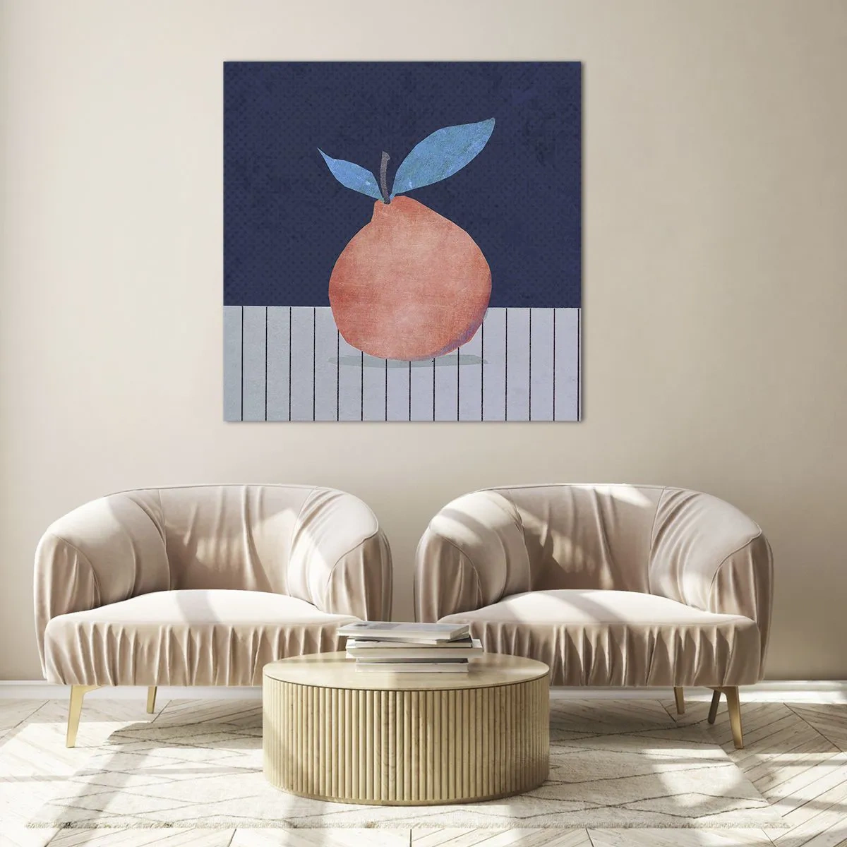 Quadro em vidro - Convexidade e plano - 50x50 cm