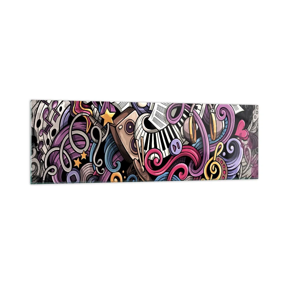 Quadro em vidro - Melodia complicada - 160x50 cm