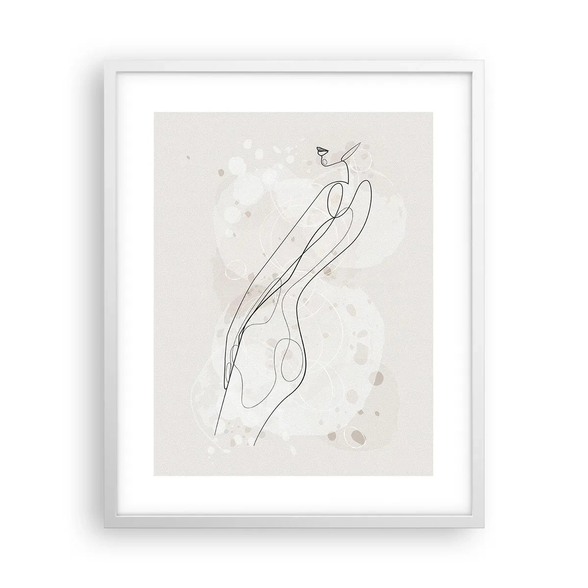 Pôster em moldura branca - Errar o olhar - 40x50 cm