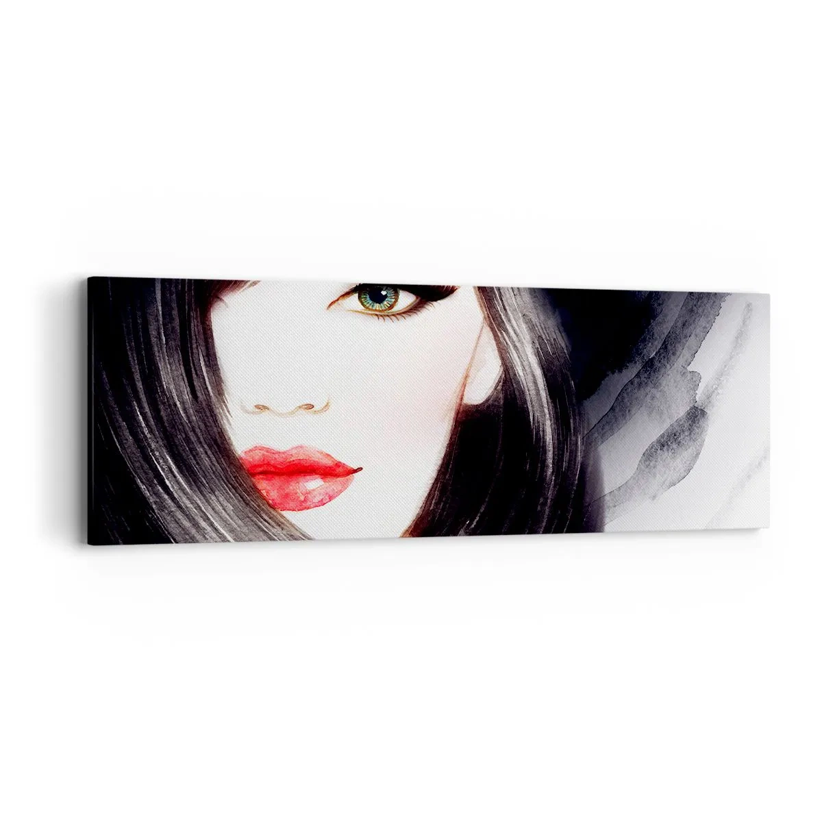 Quadro em tela - Olhar de safira - 90x30 cm