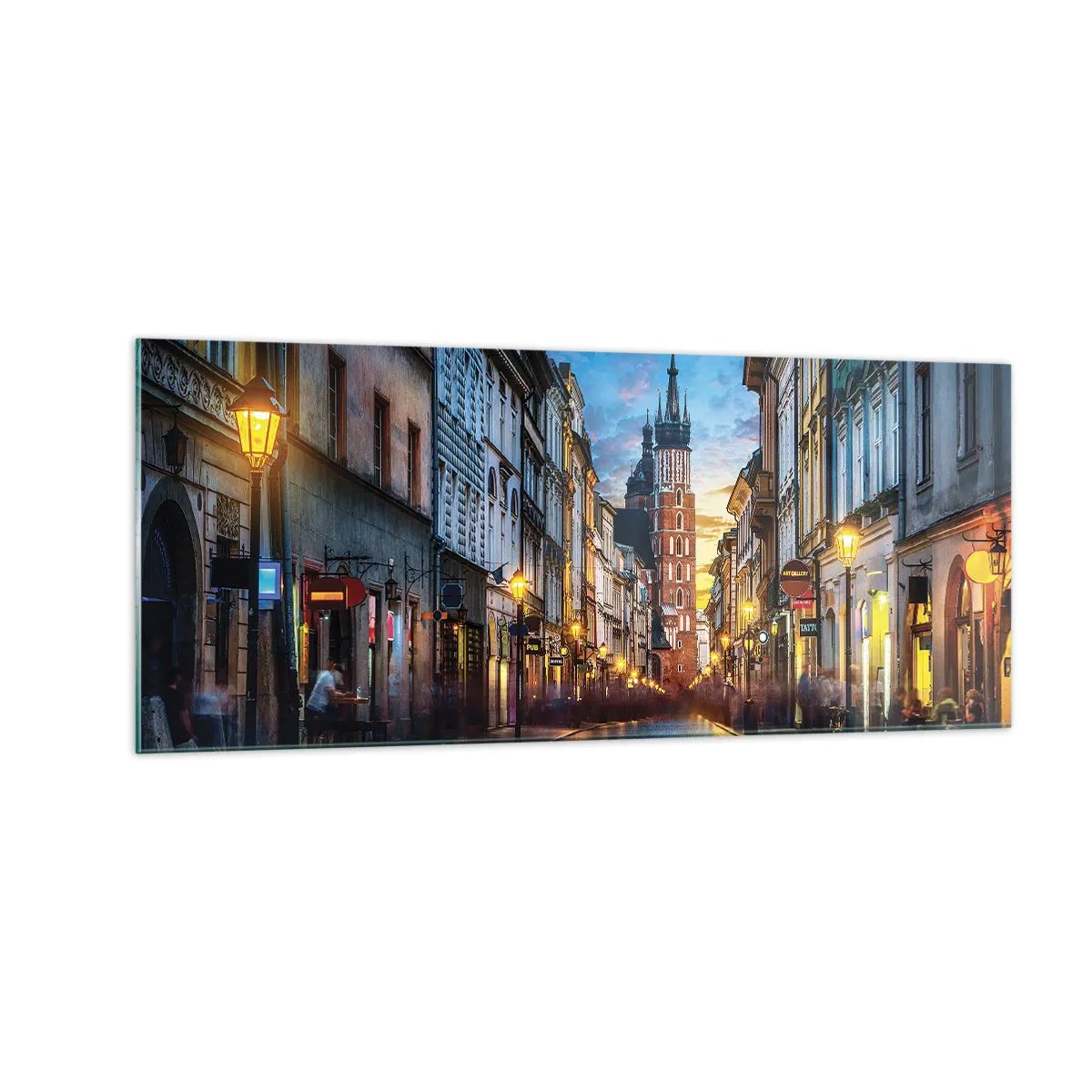 Quadro em vidro - O charme de Cracóvia - 100x40 cm