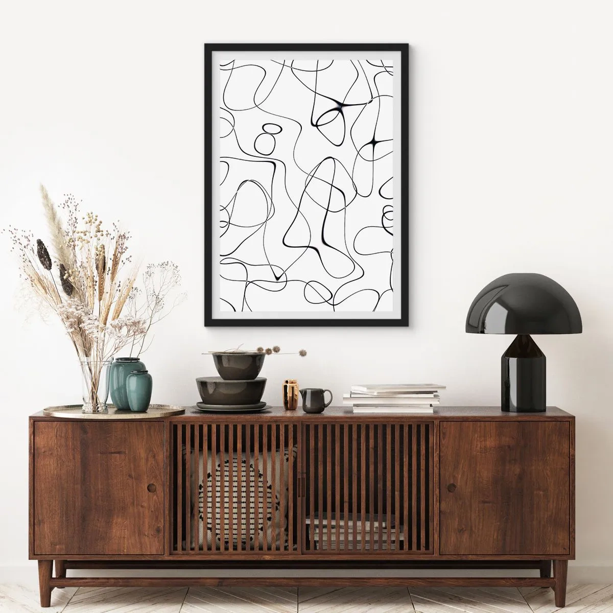 Pôster com moldura preta - Os caminhos da vida, as vicissitudes do destino - 61x91 cm