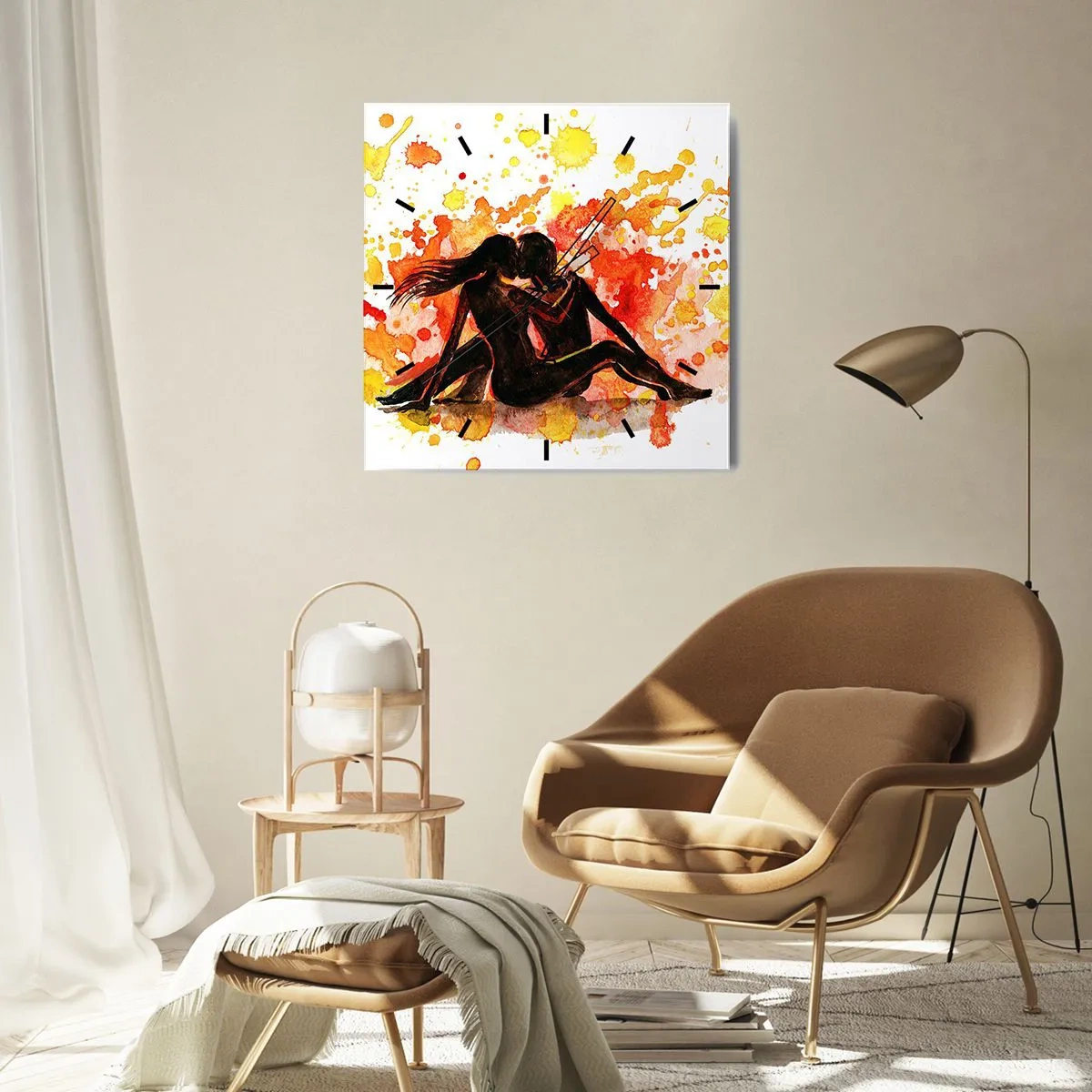 Relógio de parede - Relógio em vidro - E fez-se a luz - 40x40 cm