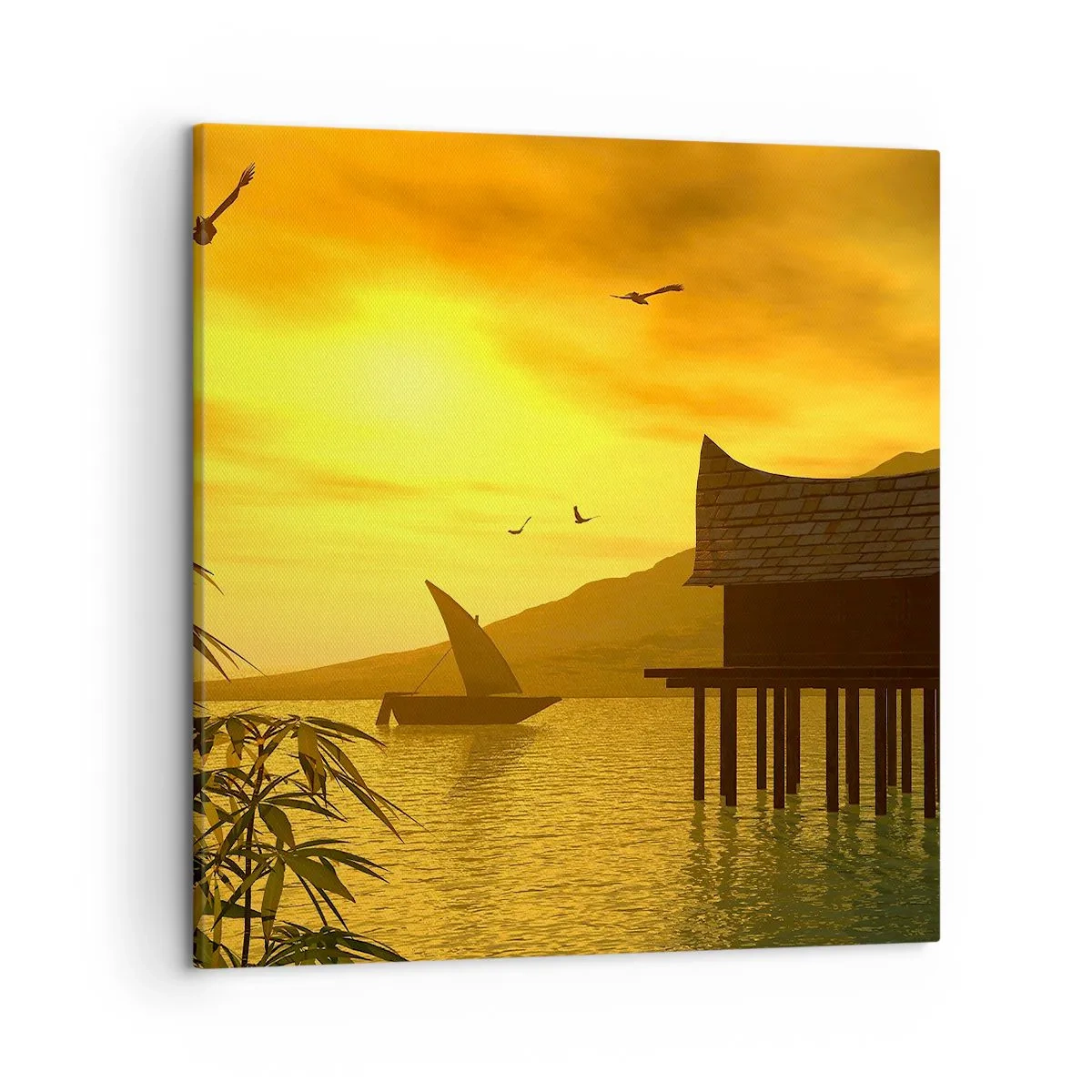 Quadro em tela - A desejada paz - 50x50 cm