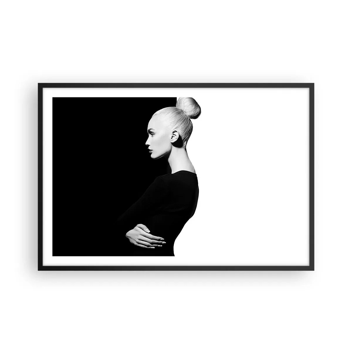 Pôster com moldura preta - Simplesmente mulher - 91x61 cm