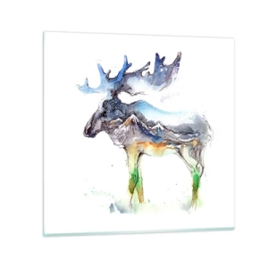 Quadro em vidro - O herói do conto de inverno - 60x60 cm