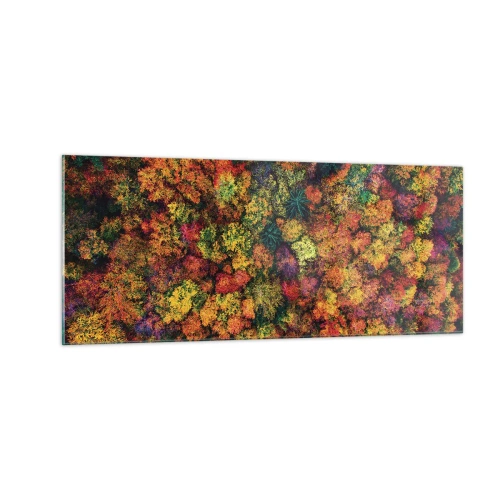 Quadro em vidro - Bouquet de árvores de Outono - 100x40 cm