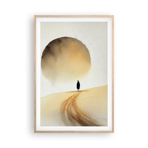 Pôster com moldura de carvalho claro - Sempre com saudade - 61x91 cm