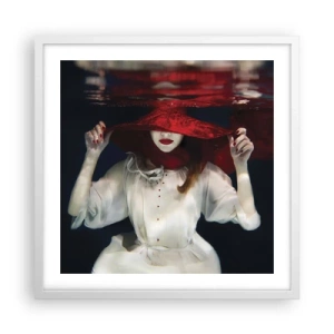 Pôster em moldura branca - Demônio do Pântano - 50x50 cm