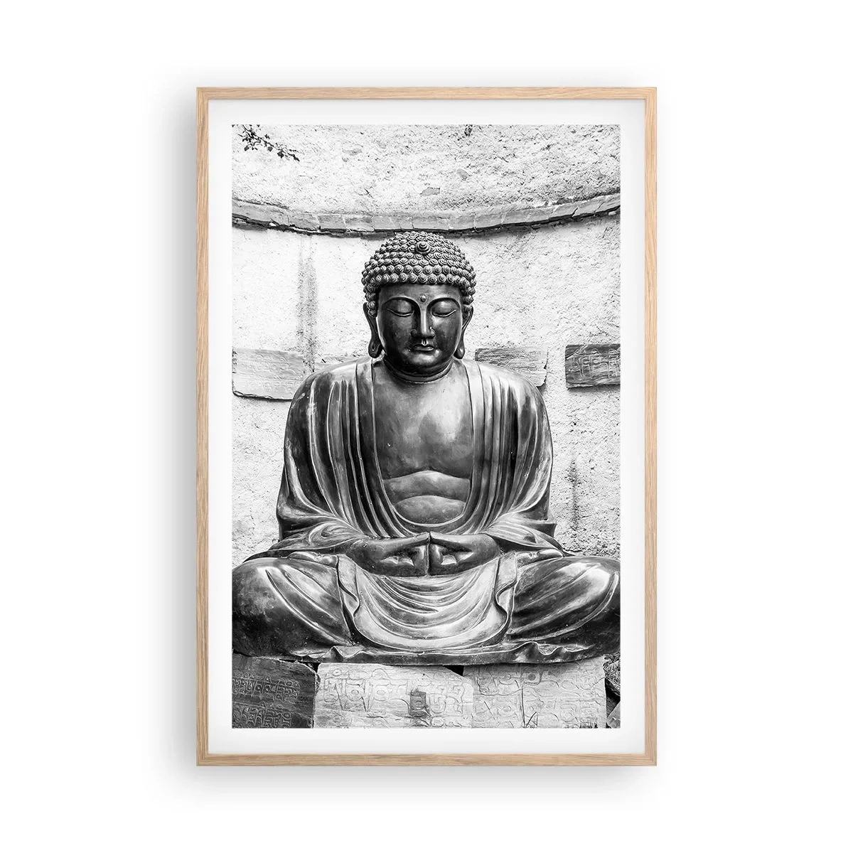 Pôster com moldura de carvalho claro - Na fonte da paz - 61x91 cm