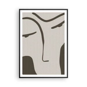 Pôster com moldura preta - Como uma pintura de Modigliani - 70x100 cm