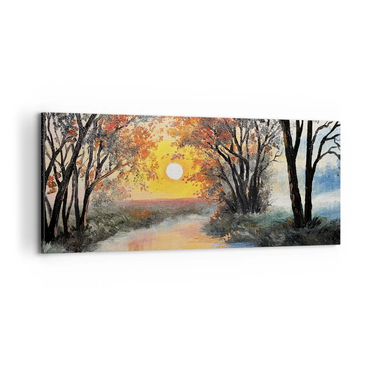 Quadro em tela - Vibrações de outono - 100x40 cm