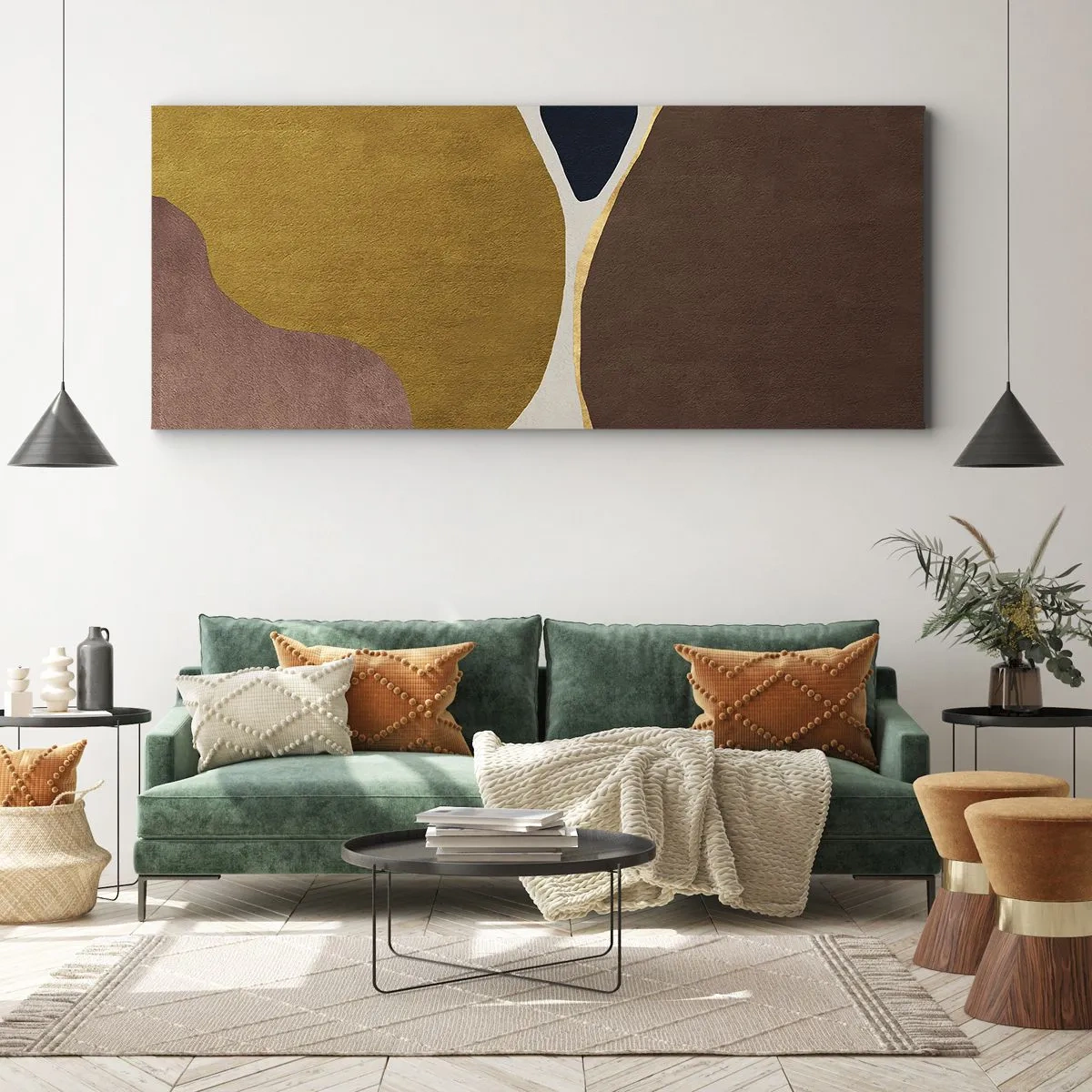 Quadro em tela - Abstração – um lugar no espaço - 140x50 cm
