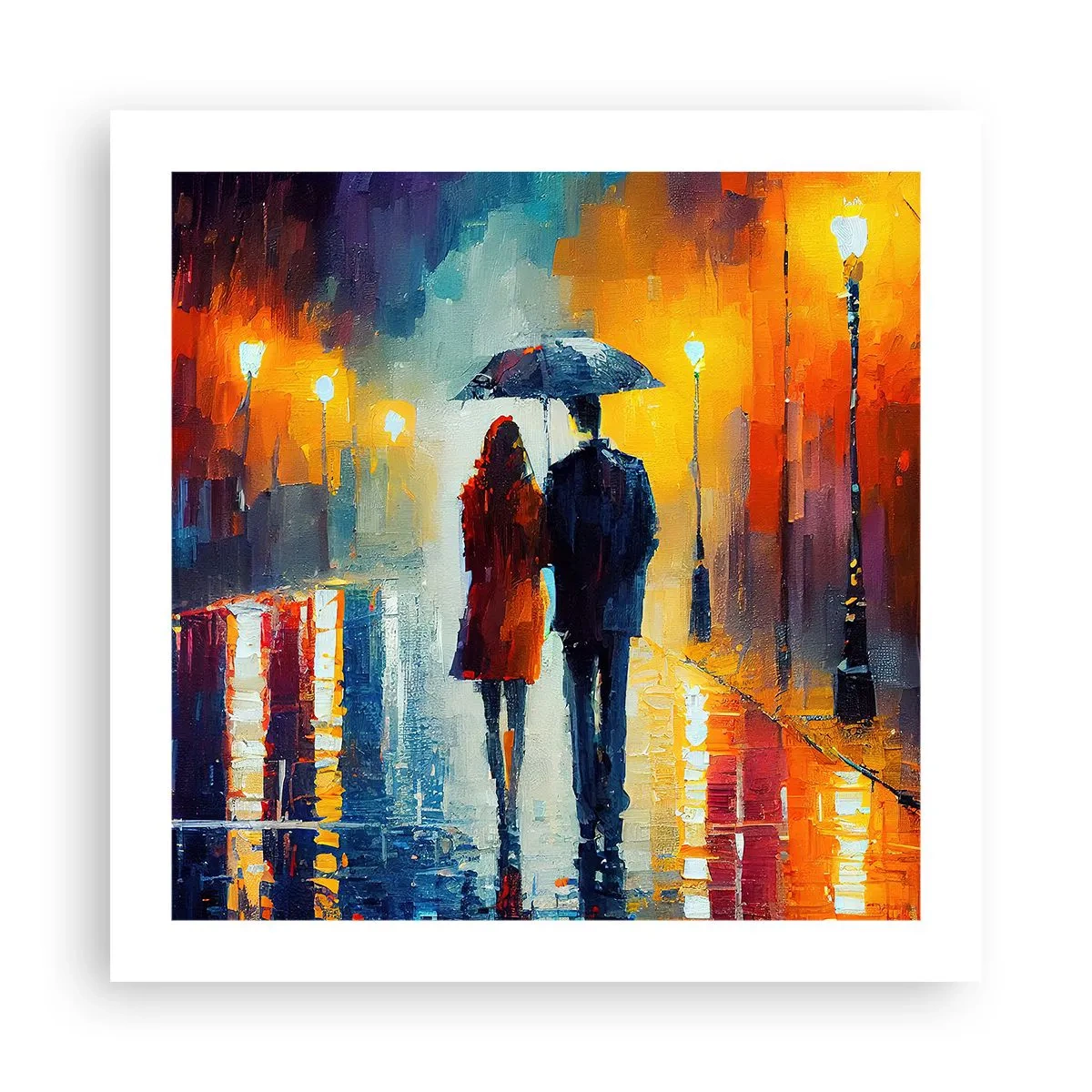 Pôster - Juntos – uma noite colorida - 50x50 cm