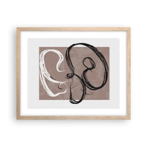 Pôster com moldura de carvalho claro - Composição – a busca pela plenitude - 50x40 cm