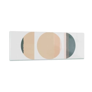 Quadro em vidro - Círculo entre círculos - 90x30 cm