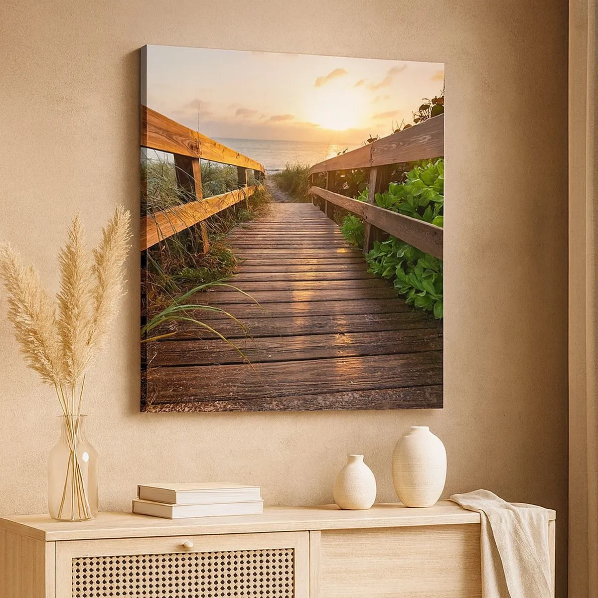 Quadro em tela - Direto para a costa - 30x30 cm