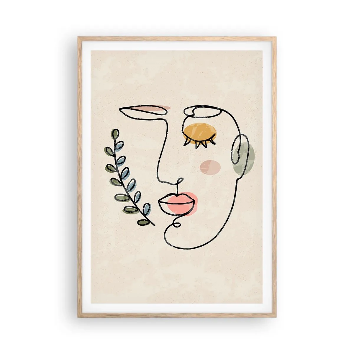 Pôster com moldura de carvalho claro - Paz encontrada - 70x100 cm