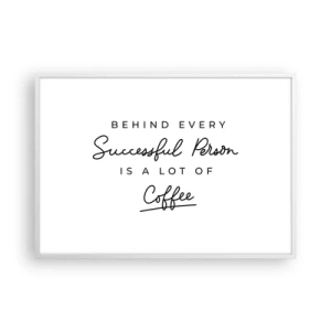 Pôster em moldura branca - O segredo do sucesso - 100x70 cm