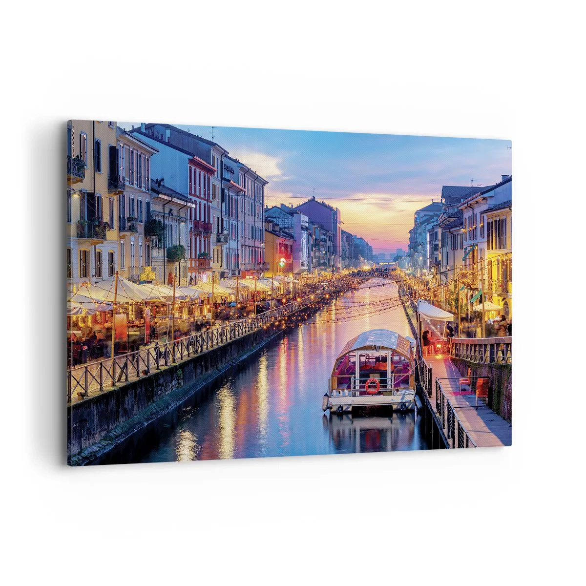 Quadro em tela - Uma noite de luz e diversão - 100x70 cm