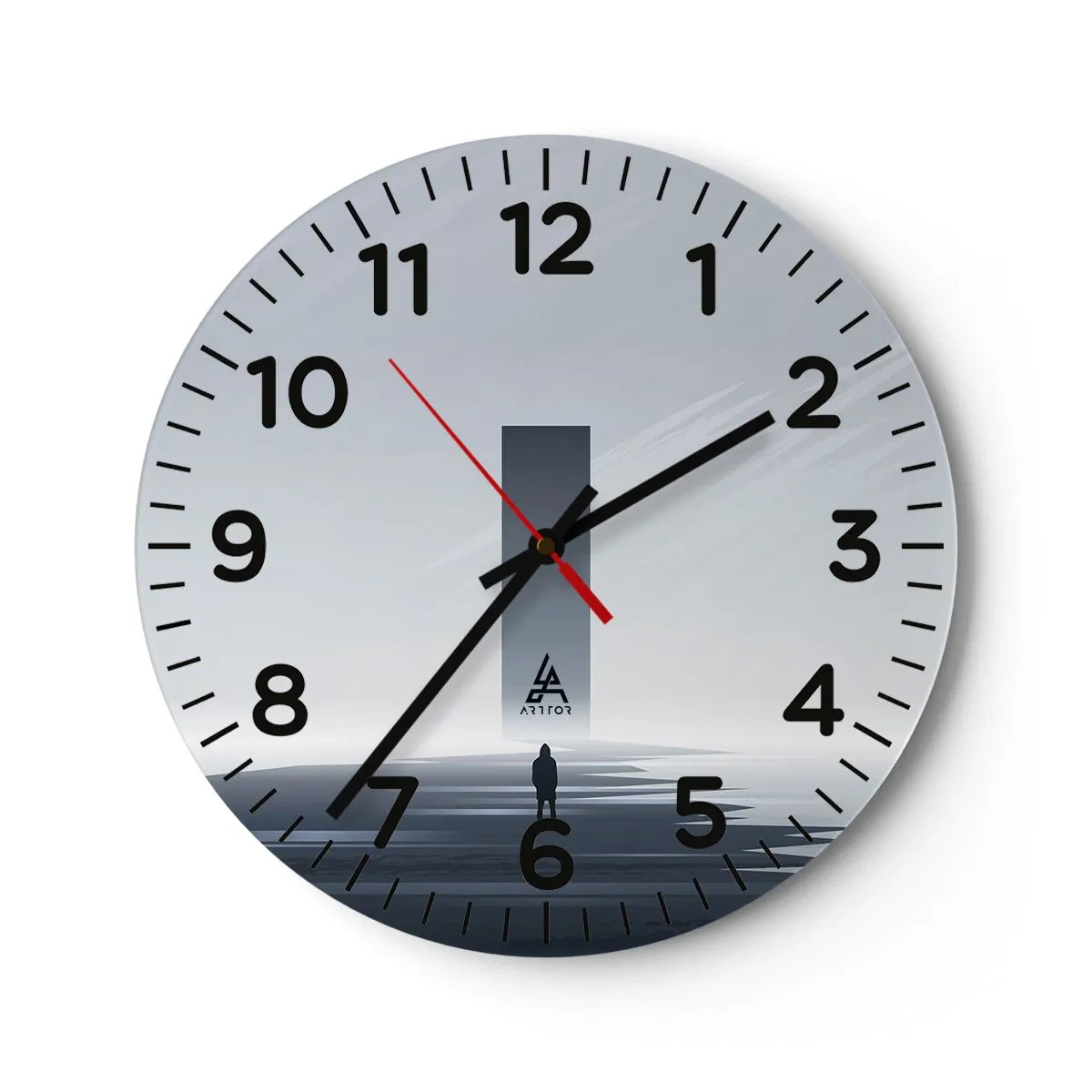 Relógio de parede - Relógio em vidro - Oportunidade ou ameaça? - 40x40 cm