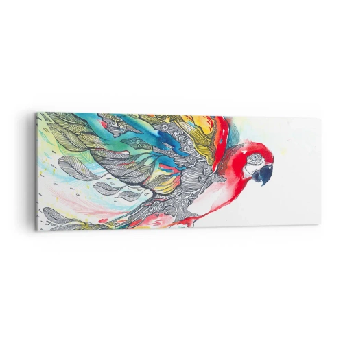 Quadro em tela - Viva com cor - 140x50 cm